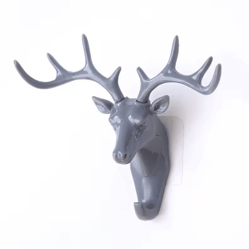 RustiHorn Vintage Deer Antler Wall Hook Rack For Coats Hats Keys Rustic Home Decor 5