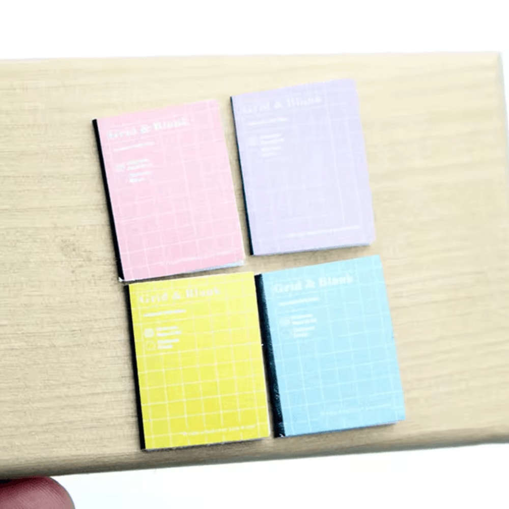 MiniVerse 4PCS Dollhouse Mini Exercise Book Set For DIY Study Room Decoration Miniature Displays 4