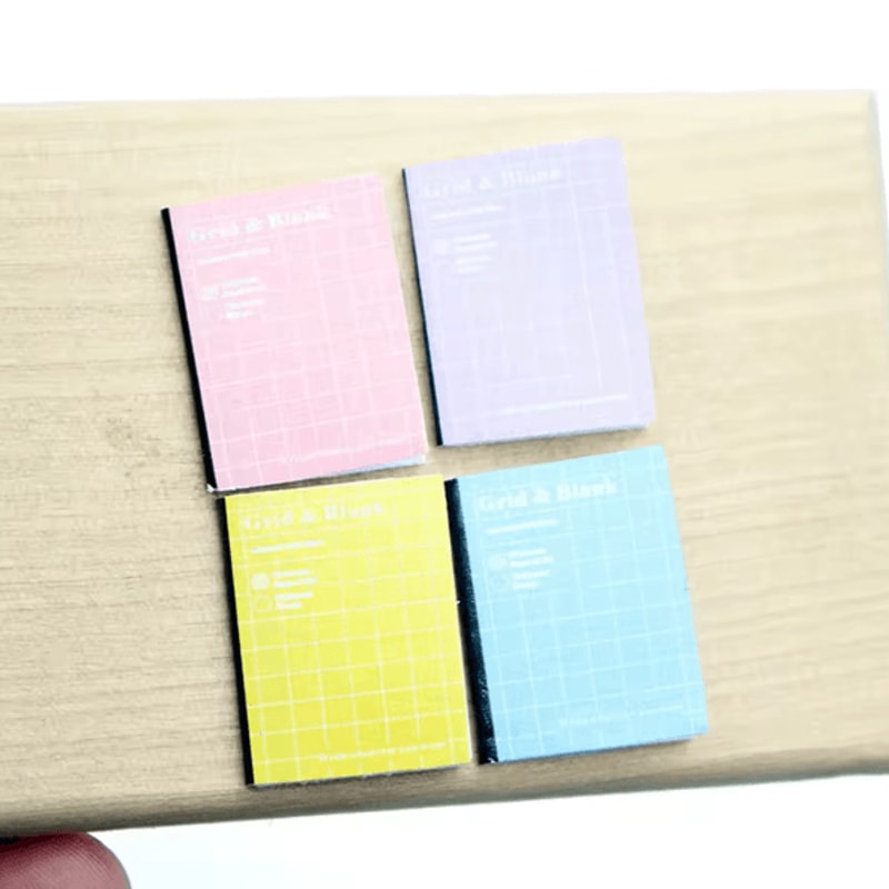 MiniVerse 4PCS Dollhouse Mini Exercise Book Set For DIY Study Room Decoration Miniature Displays 4