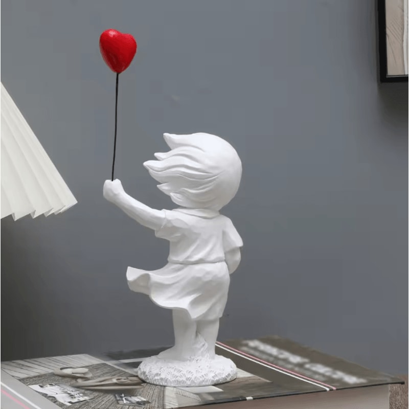 ArtMuse BanksyInspired Balloon Girl Resin Ornament For Modern Home Decor Statement Interiors 1