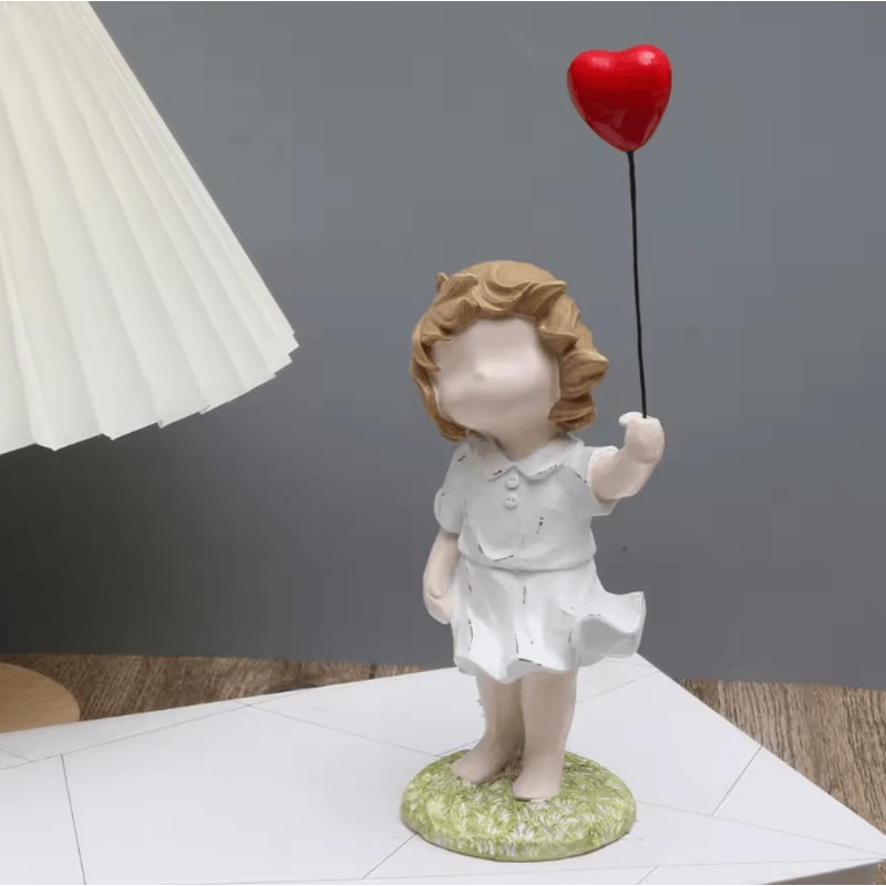 ArtMuse BanksyInspired Balloon Girl Resin Ornament For Modern Home Decor Statement Interiors 2