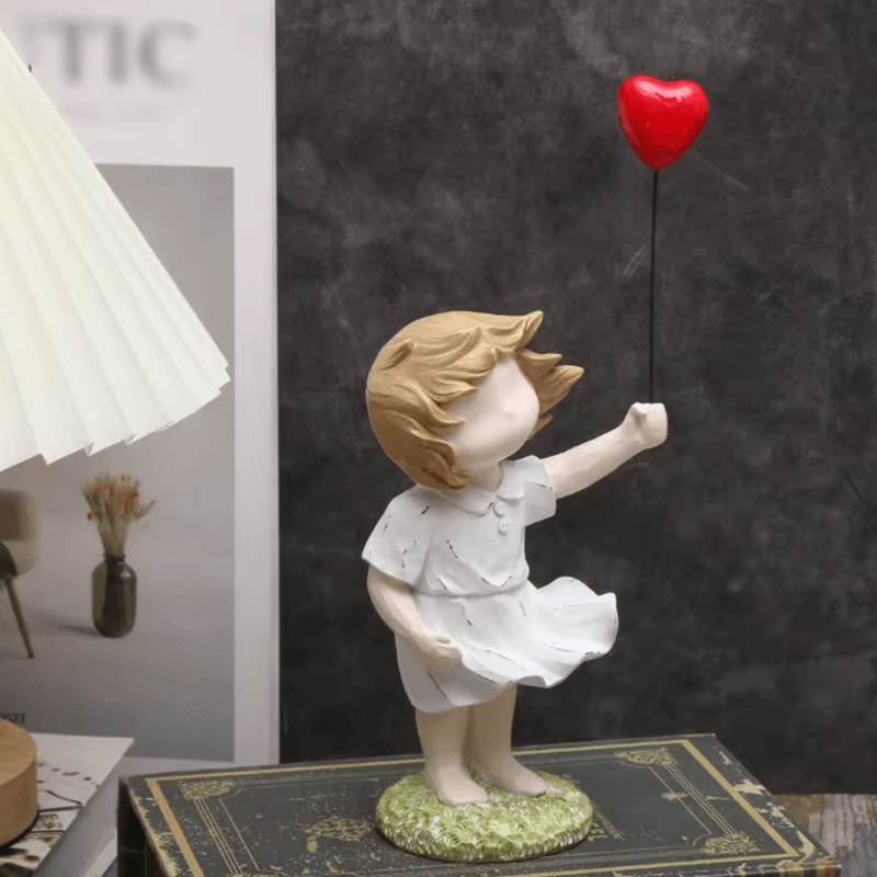ArtMuse BanksyInspired Balloon Girl Resin Ornament For Modern Home Decor Statement Interiors 4