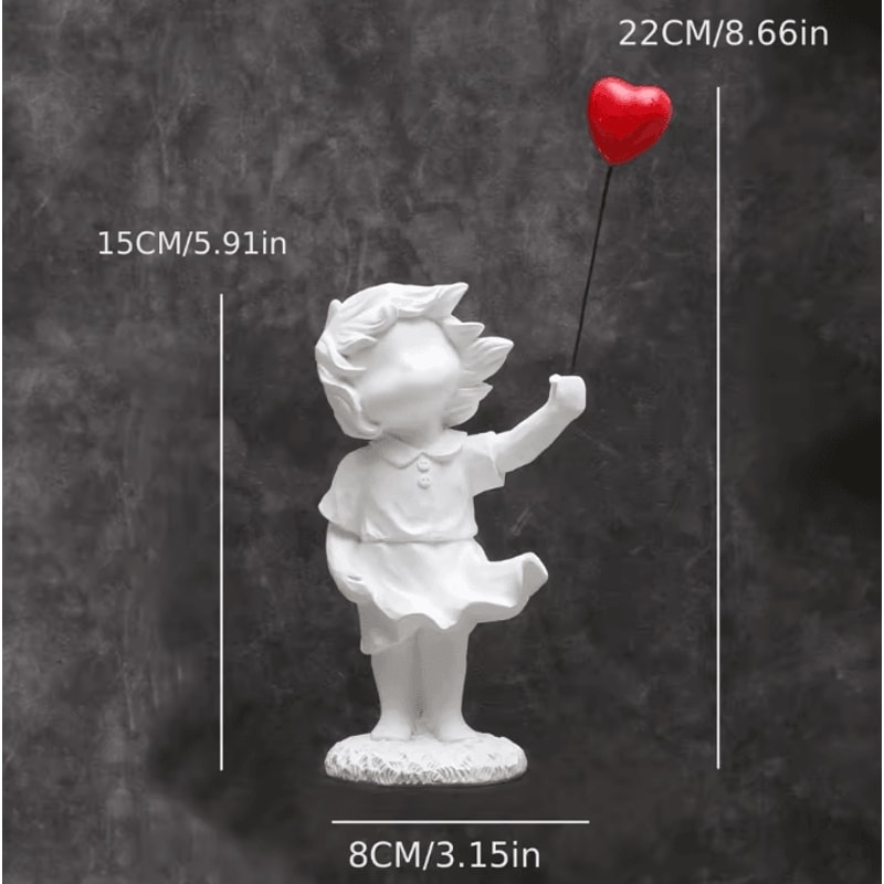 ArtMuse BanksyInspired Balloon Girl Resin Ornament For Modern Home Decor Statement Interiors 5