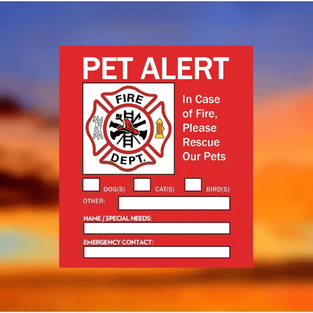 SafePaws Emergency Pet Alert Window Stickers 4Pack Static Cling Rescue Decals For Home Car Safety 9