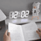 GlowTime 3D Luminous Digital Clock Voice Activated Silent LED Desk Clock For Bedroom Modern Home D 0