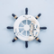 CoastalCharm 9Inch Wooden Ship Wheel Wall Decor With Fishing Net For BeachThemed Home Styling 3