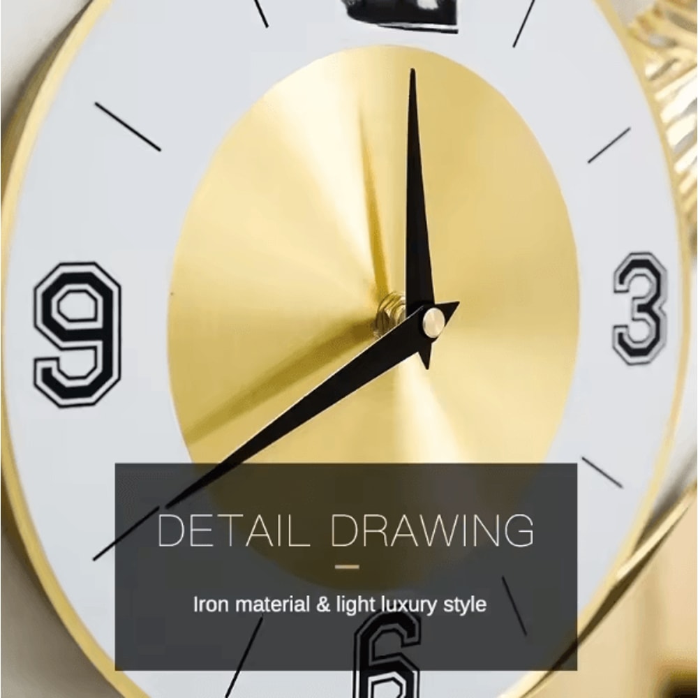 LuxeLeaf Ginkgo Biloba Metal Wall Clock Art Large Silent Decor For Living Room Modern Home Spaces 3