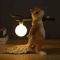 GlowNest Nordic Cartoon Squirrel Resin Desk Lamp Cute Ambient Light For Kids Bedroom Living Room D 0