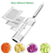 4in1 Stainless Steel Vegetable Slicer Mandoline Cutter Set With Shredder And Grater 4