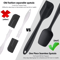 6Piece Food Grade Silicone Spatula Set Heat Resistant NonStick Kitchen Tools For Cooking Baking 2
