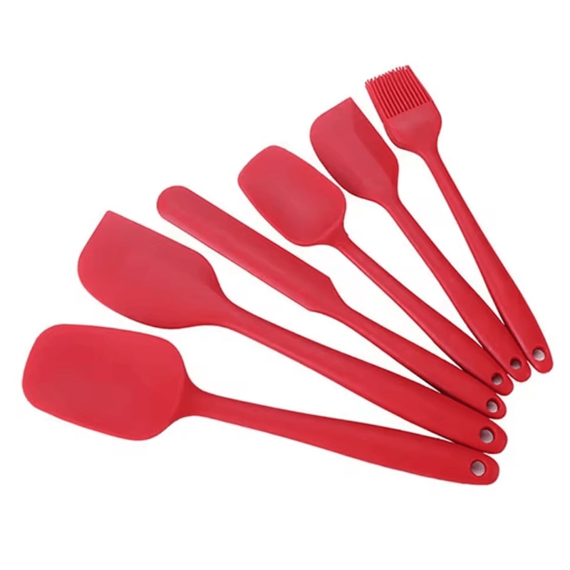 6Piece Food Grade Silicone Spatula Set Heat Resistant NonStick Kitchen Tools For Cooking Baking 8