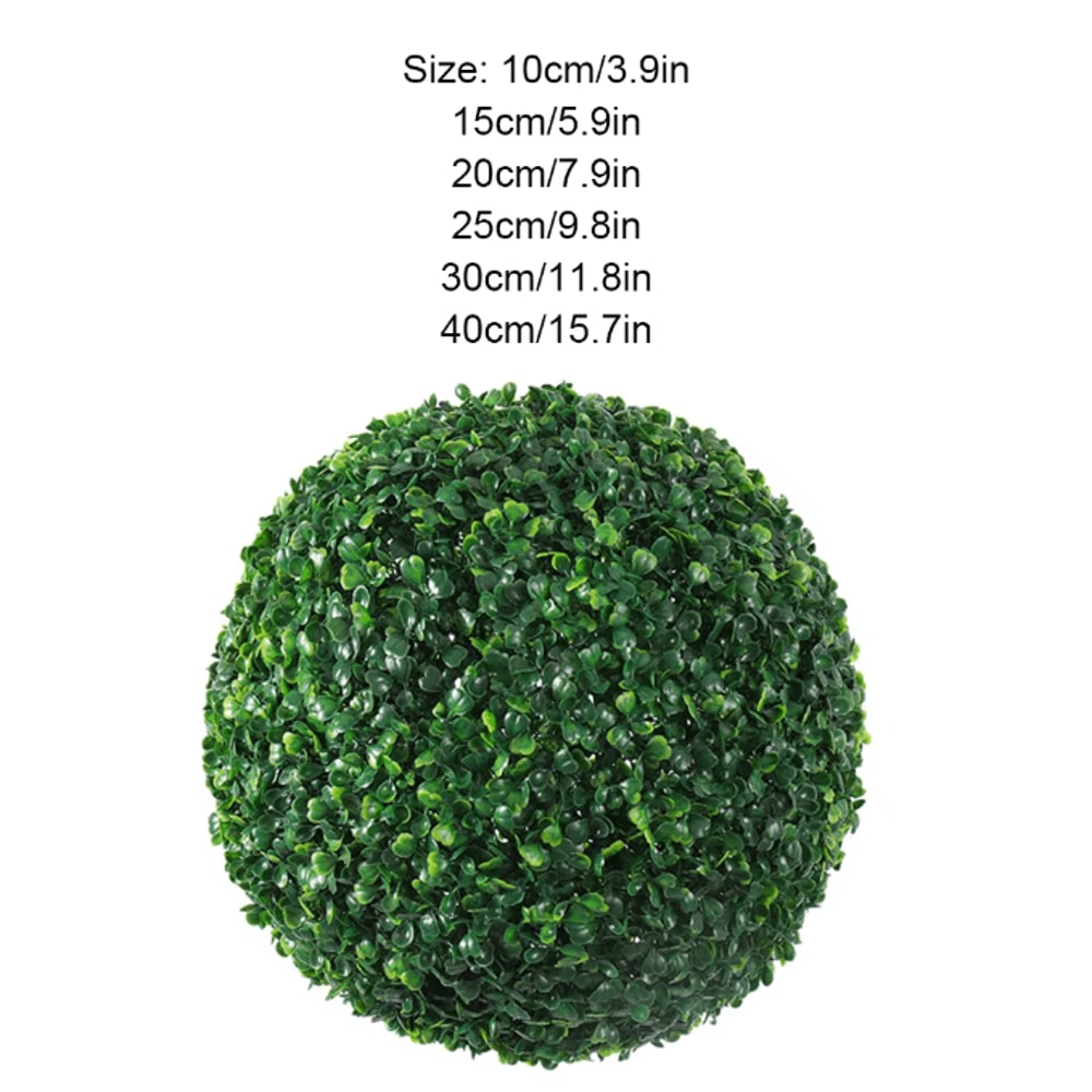 EcoFriendly Artificial Plant Ball Realistic Faux Boxwood Decor For Indoor Outdoor Styling 4