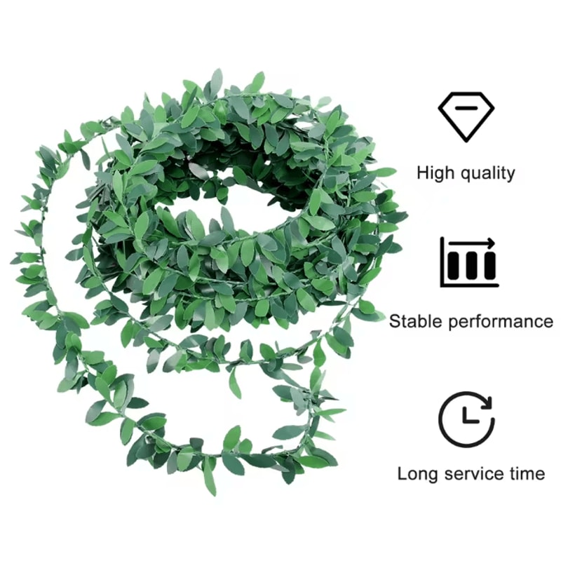 GreenVibe Artificial Ivy Garland Flexible Green Leaves Vine For Wedding DIY Headbands Home Decor S 1