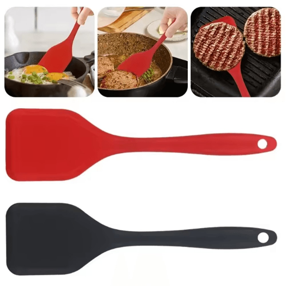 Dense Silicone Cooking Spatula Heat Resistant NonStick Fish Omelette Turner 1