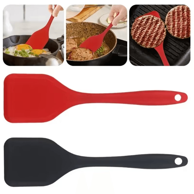 Dense Silicone Cooking Spatula Heat Resistant NonStick Fish Omelette Turner 1