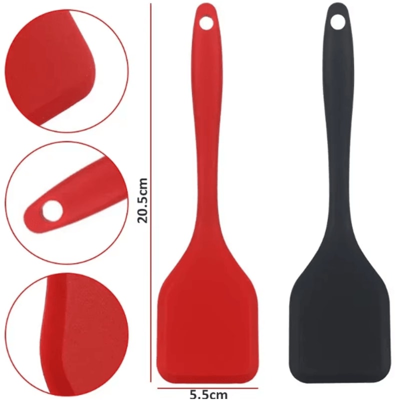 Dense Silicone Cooking Spatula Heat Resistant NonStick Fish Omelette Turner 4