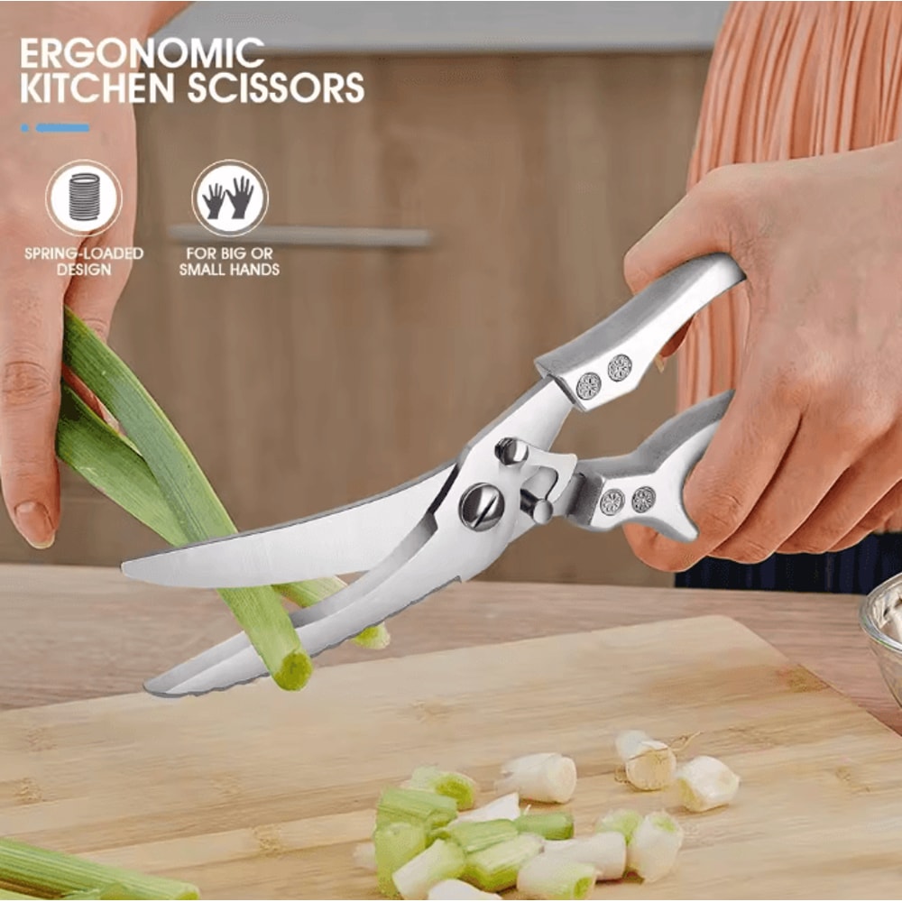 Professional Stainless Steel Kitchen Scissors Heavy Duty Chicken Bone Shears Multifunction Food C 1
