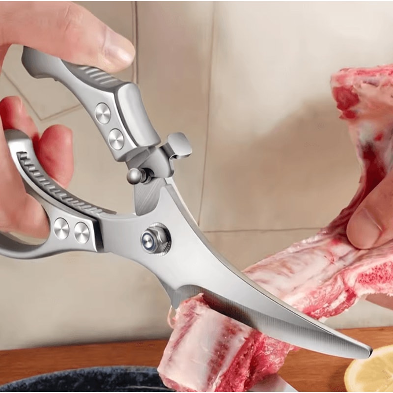 Professional Stainless Steel Kitchen Scissors Heavy Duty Chicken Bone Shears Multifunction Food C 2