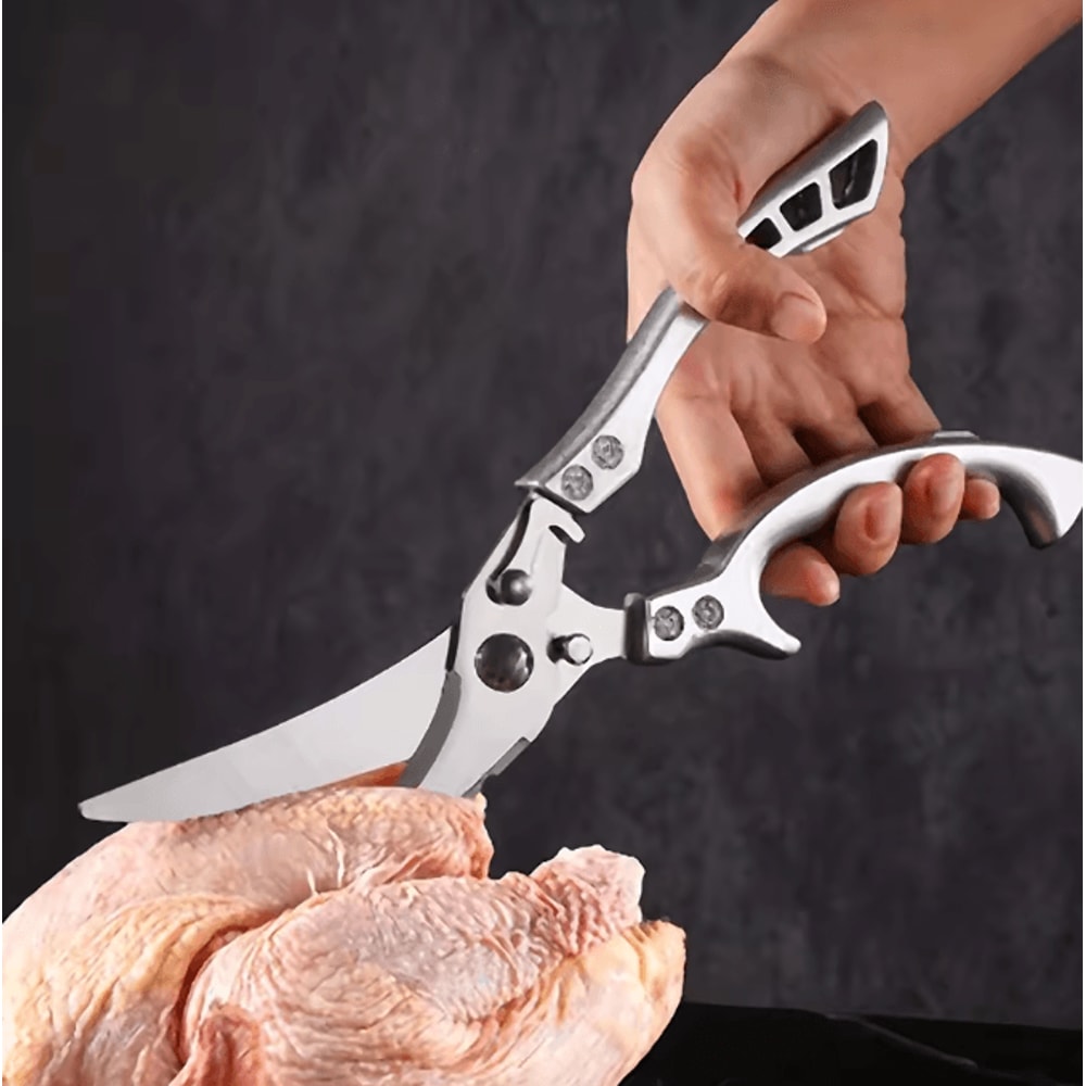 Professional Stainless Steel Kitchen Scissors Heavy Duty Chicken Bone Shears Multifunction Food C 3