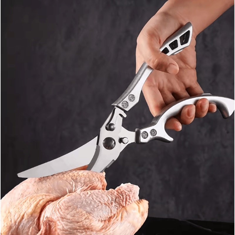 Professional Stainless Steel Kitchen Scissors Heavy Duty Chicken Bone Shears Multifunction Food C 3