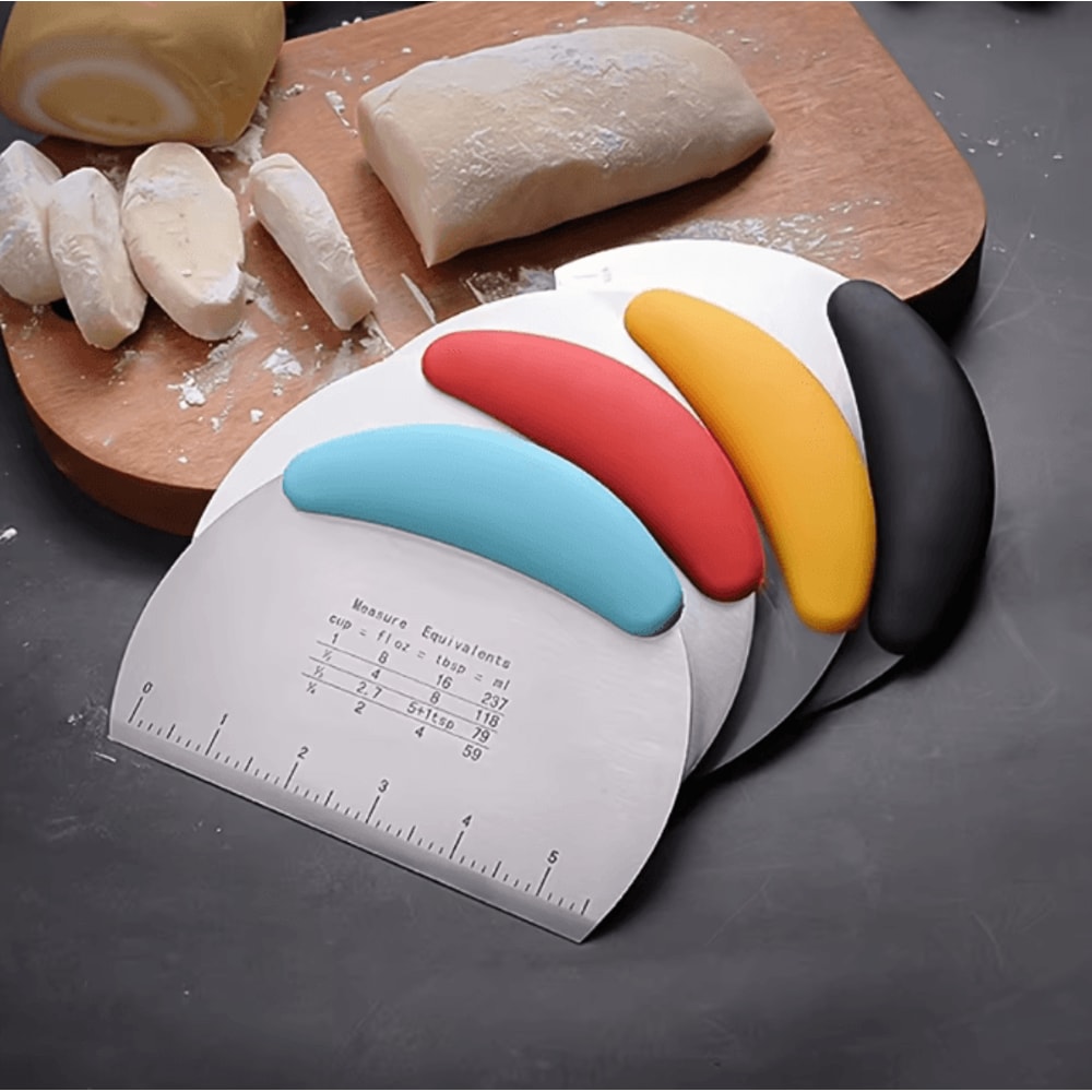 Stainless Steel Dough Scraper Cutter HeavyDuty Pastry Bench Scraper For Baking Food Prep 1