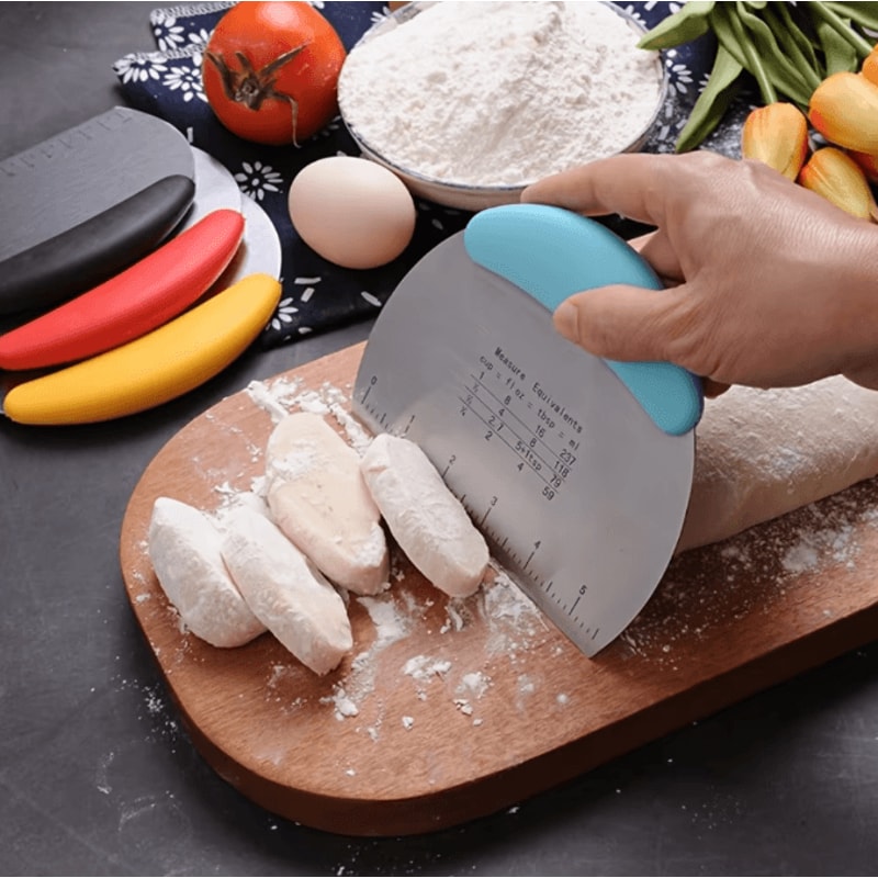 Stainless Steel Dough Scraper Cutter HeavyDuty Pastry Bench Scraper For Baking Food Prep 2