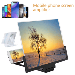 14-inch 3d phone screen magnifier – hd mobile screen amplifier stand for movies & videos