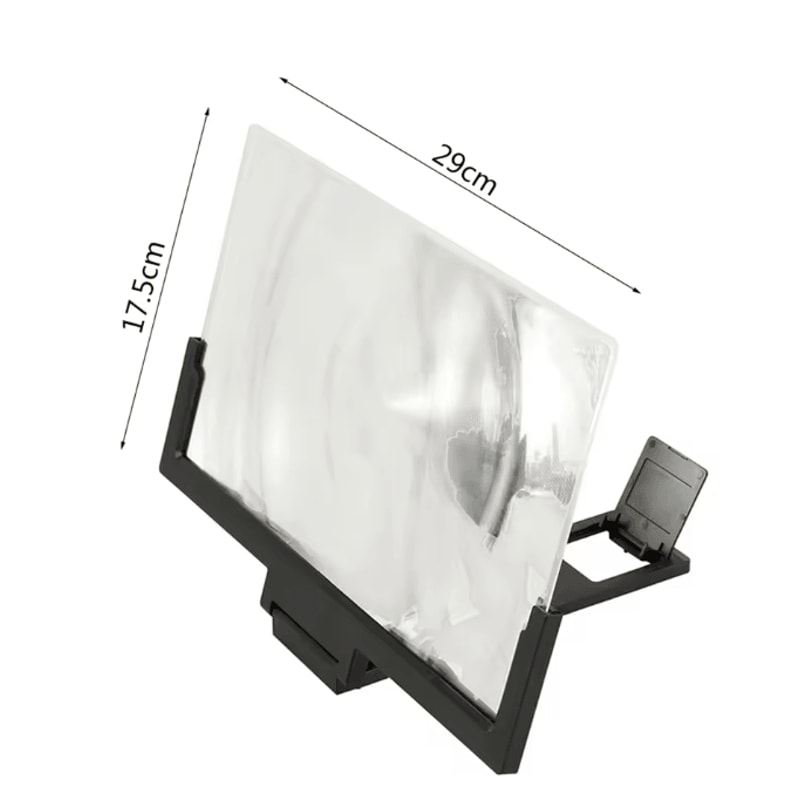 14Inch 3D Phone Screen Magnifier HD Mobile Screen Amplifier Stand For Movies Videos 4