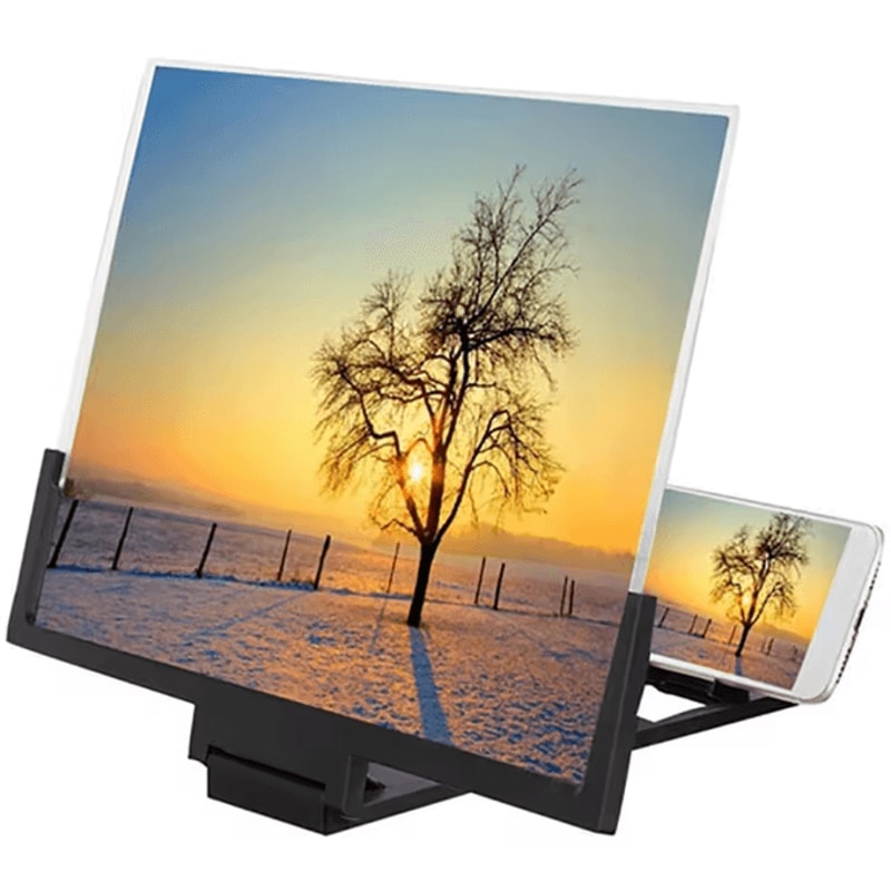 14Inch 3D Phone Screen Magnifier HD Mobile Screen Amplifier Stand For Movies Videos 5