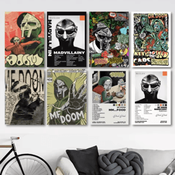 mf doom iconic album cover canvas poster – hip hop wall art decor