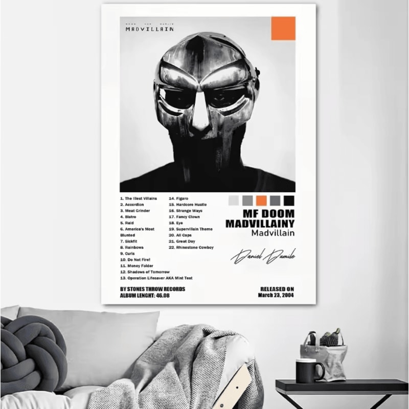 MF DOOM Iconic Album Cover Canvas Poster Hip Hop Wall Art Decor 1