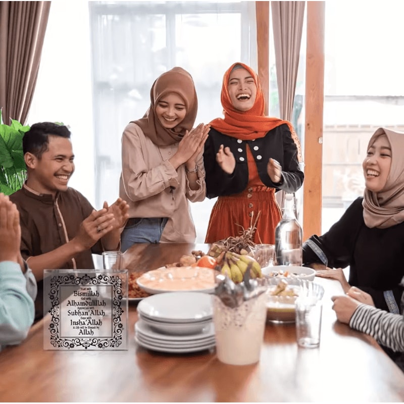 Elegant Acrylic Eid Mubarak Ramadan Decor Sign For Table Home Display 1