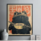 Retro Japanese Frog Ramen Canvas Wall Art Frameless Art Deco Print For Unique Home Decor 1