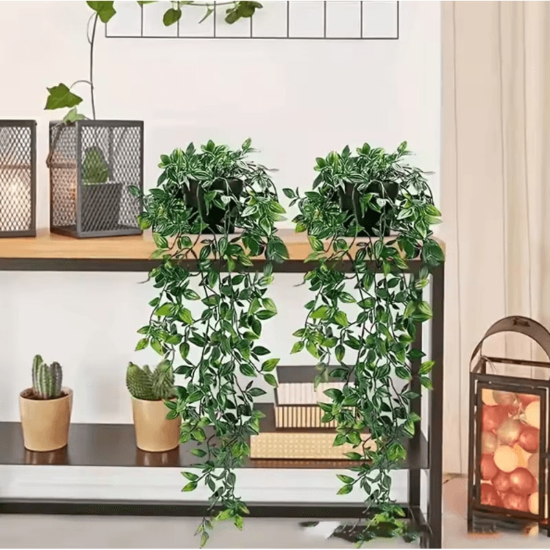 Lifelike Artificial Hanging Eucalyptus Vine Plant For Indoor Outdoor Decor 0