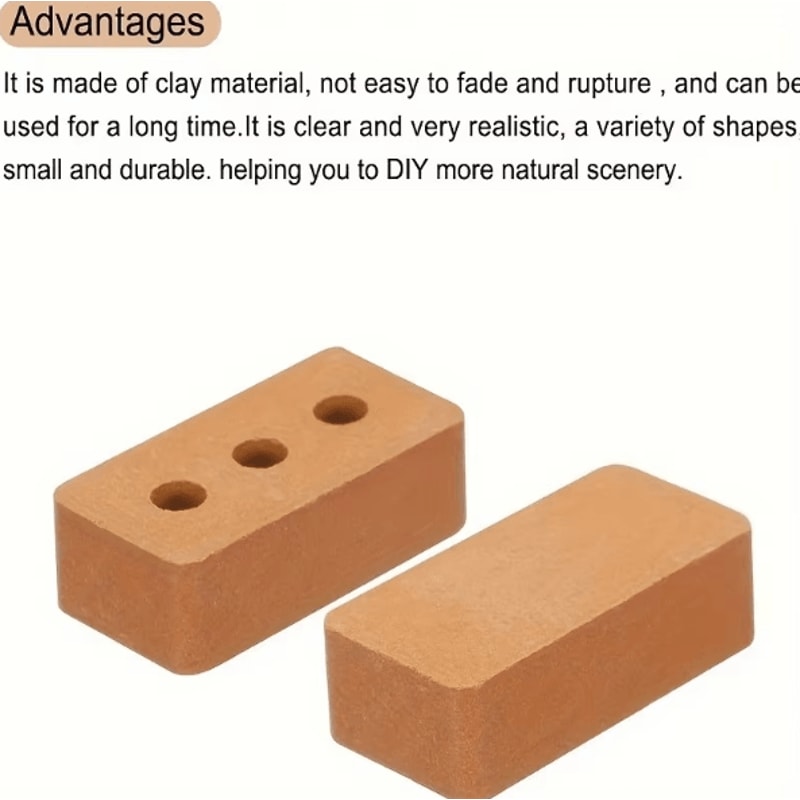 100PCS Mini Clay Brick Set For DIY Diorama Architecture Model Display 3
