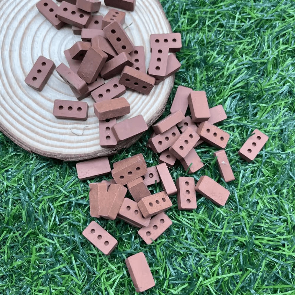 100PCS Mini Clay Brick Set For DIY Diorama Architecture Model Display 5
