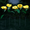 Solar LED Sunflower Rose Garden Lights Waterproof Colorful Outdoor Landscape Decor 4