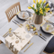Easter Bunny Eggs Linen Table Runner Rustic Spring Farmhouse Table Decor 2