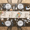 Easter Bunny Eggs Linen Table Runner Rustic Spring Farmhouse Table Decor 4