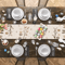 Easter Bunny Eggs Linen Table Runner Rustic Spring Farmhouse Table Decor 4