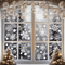 White Snowflake Christmas Window Stickers Reusable Holiday Wall Glass Decoration Set 0