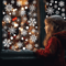 White Snowflake Christmas Window Stickers Reusable Holiday Wall Glass Decoration Set 3