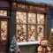 White Snowflake Christmas Window Stickers Reusable Holiday Wall Glass Decoration Set 4