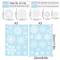 White Snowflake Christmas Window Stickers Reusable Holiday Wall Glass Decoration Set 5