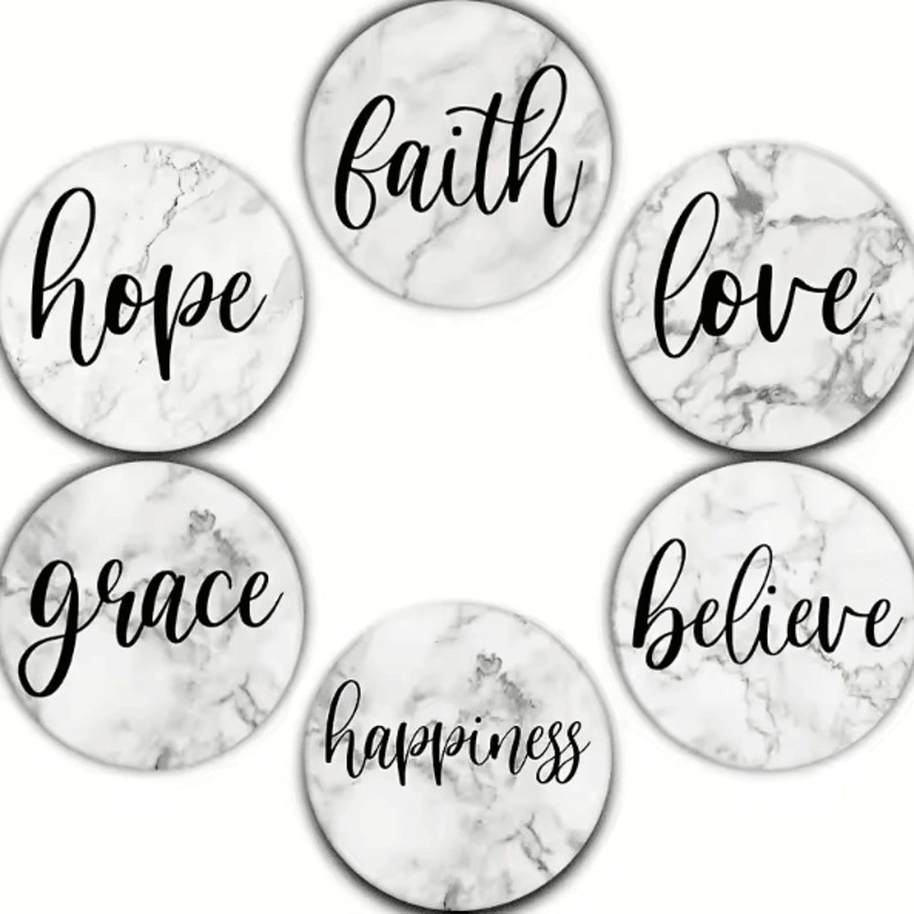 6Piece Dragonfly Wooden Coaster Set NonSlip Heat Resistant Drink Coasters For Home Decor 0