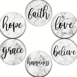 6-piece dragonfly wooden coaster set – non-slip heat resistant drink coasters for home decor