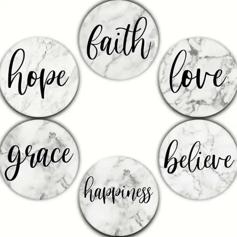 6Piece Dragonfly Wooden Coaster Set NonSlip Heat Resistant Drink Coasters For Home Decor 0