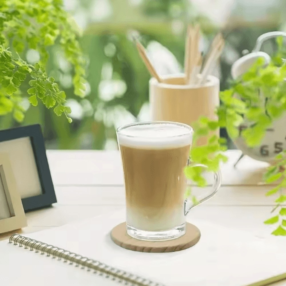 5PCS Unfinished Wooden Coaster Set 4Inch DIY Blank Wood Coasters For Crafts Home Decor 1