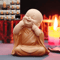 Cute Mini Monk Resin Figurine Zen Buddha Statue For Desk Home Decor 0
