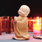 Cute Mini Monk Resin Figurine Zen Buddha Statue For Desk Home Decor 5